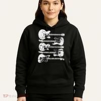 Retro Distressed Guitar Collection Rock Music Fan Hoodie thumb 5