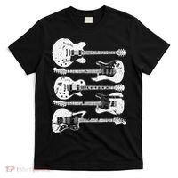 Retro Distressed Guitar Collection Rock Music Fan T-Shirt thumb 0
