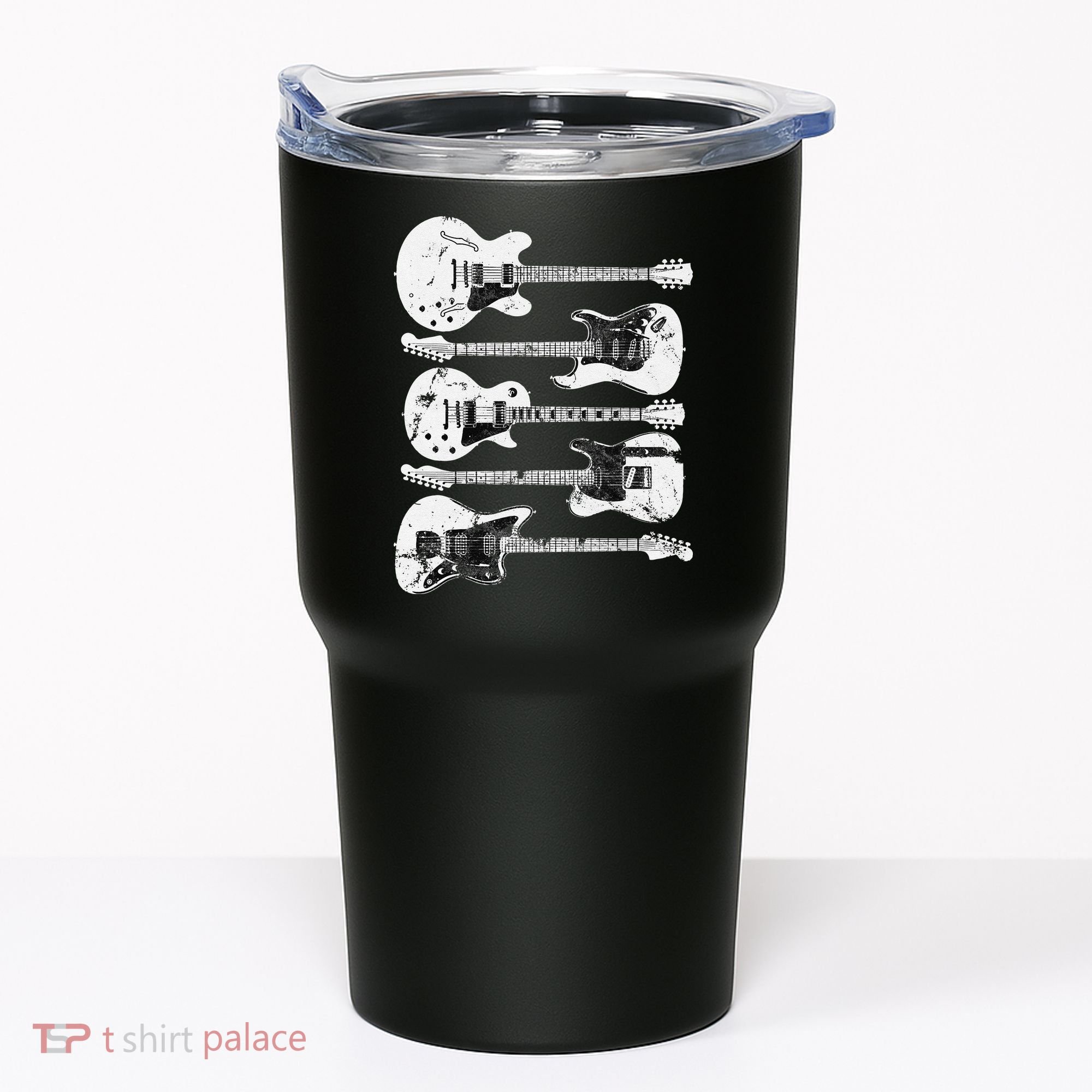 Retro Distressed Guitar Collection Rock Music Fan Tumbler