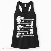 Retro Distressed Guitar Collection Rock Music Fan Women's Tank Top thumb 0