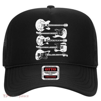 Retro Distressed Guitar Collection Rock Music Fan Hat