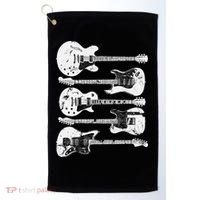 Retro Distressed Guitar Collection Rock Music Fan Golf Towel thumb 0
