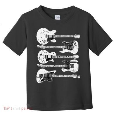 Retro Distressed Guitar Collection Rock Music Fan Toddler T-Shirt