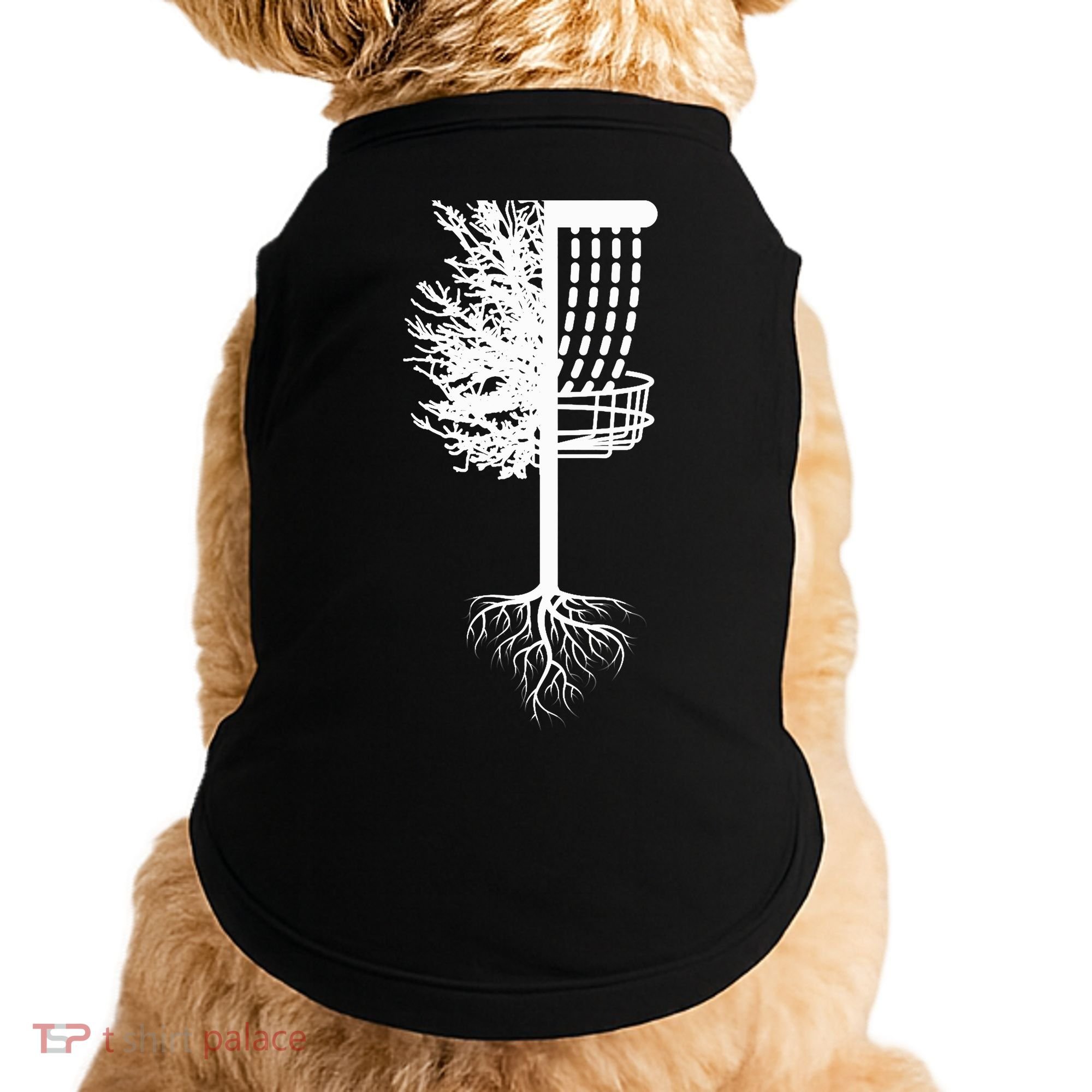 Retro Disc Golf Basket Tree Frisbee Golf Matching Doggie Tank