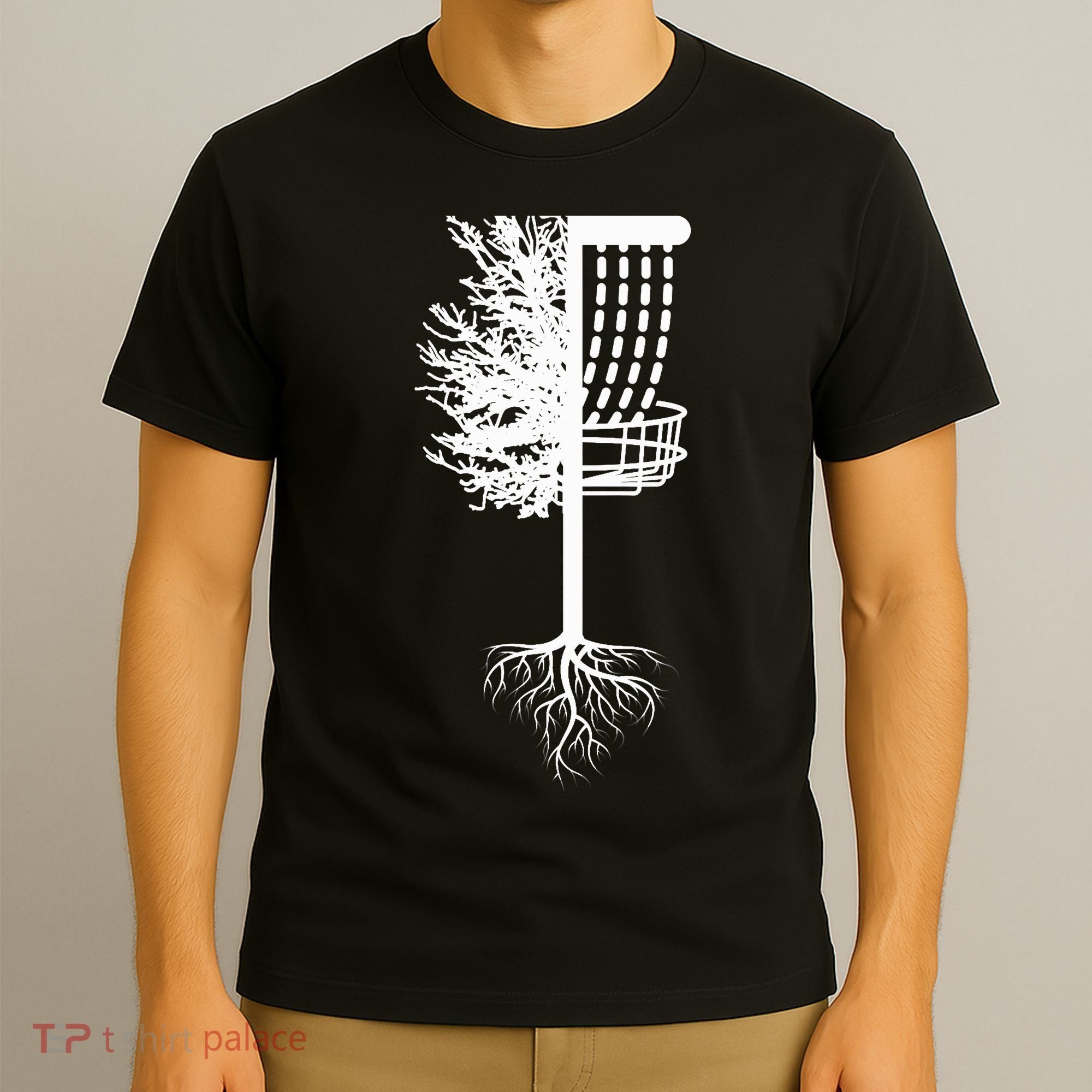Retro Disc Golf Basket Tree Frisbee Golf Matching T-Shirt