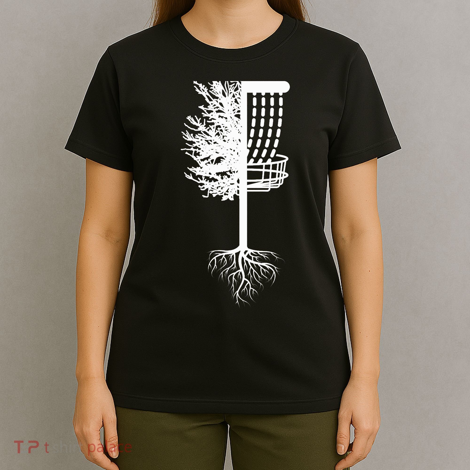 Retro Disc Golf Basket Tree Frisbee Golf Matching T-Shirt