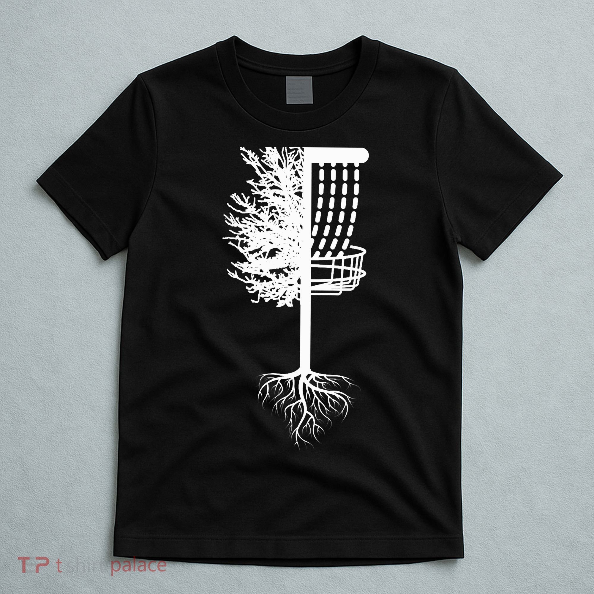 Retro Disc Golf Basket Tree Frisbee Golf Matching T-Shirt
