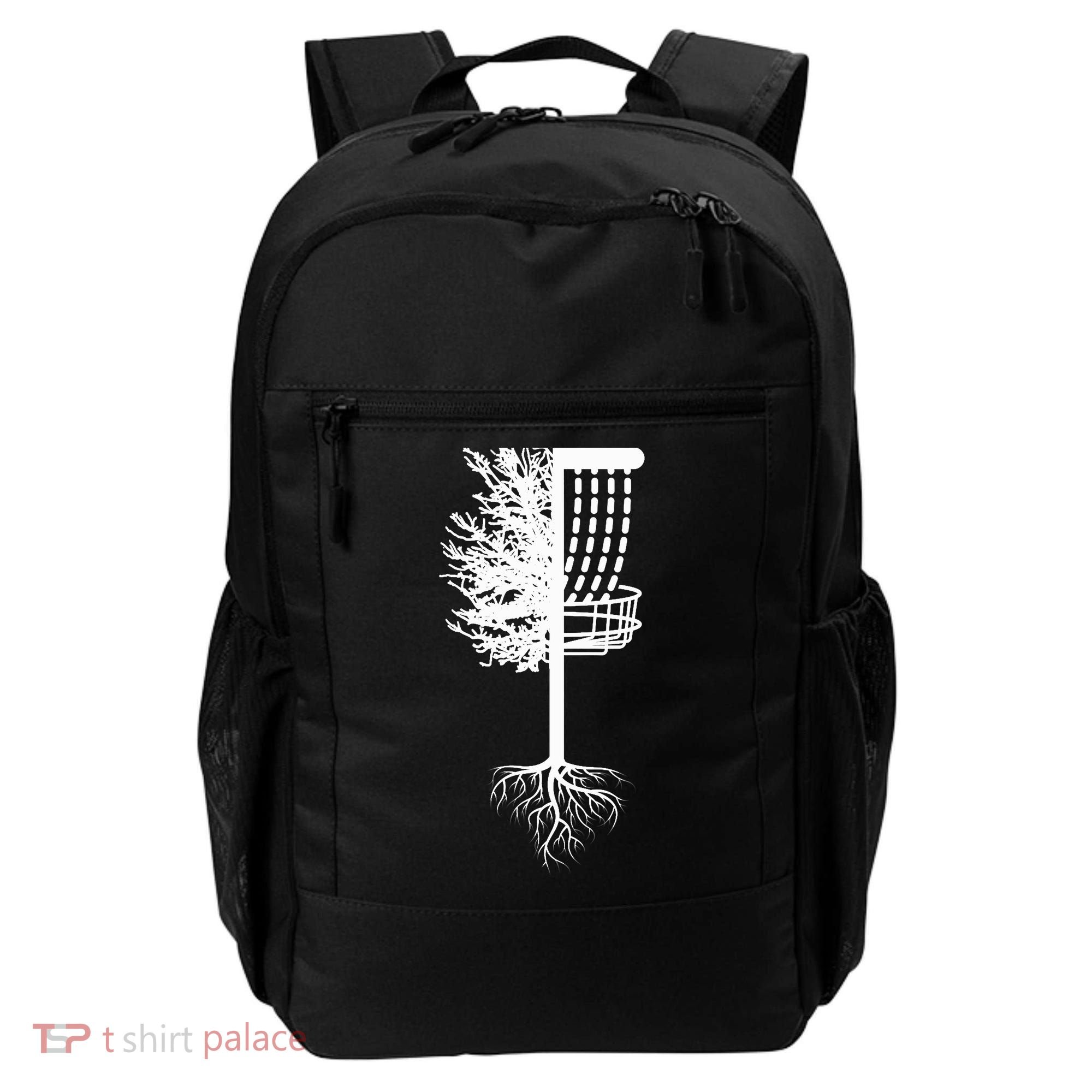 Retro Disc Golf Basket Tree Frisbee Golf Matching Backpack