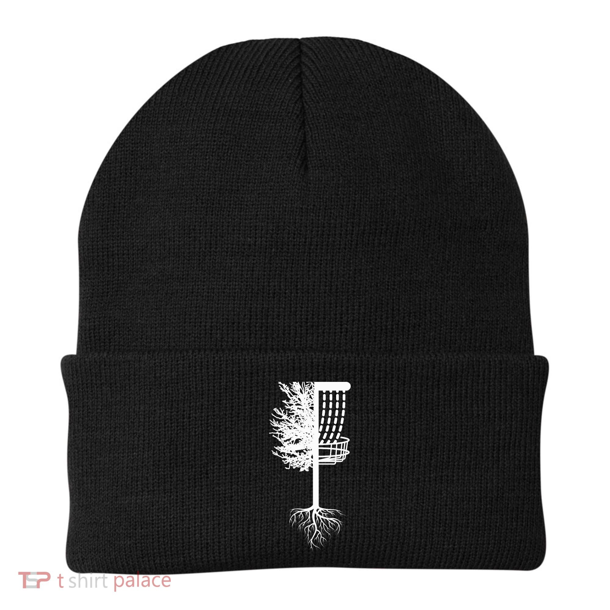 Retro Disc Golf Basket Tree Frisbee Golf Matching Beanie