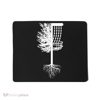 Retro Disc Golf Basket Tree Frisbee Golf Matching Mousepad