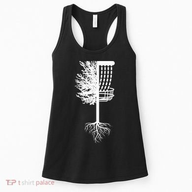 Retro Disc Golf Basket Tree Frisbee Golf Matching Women's Tank Top