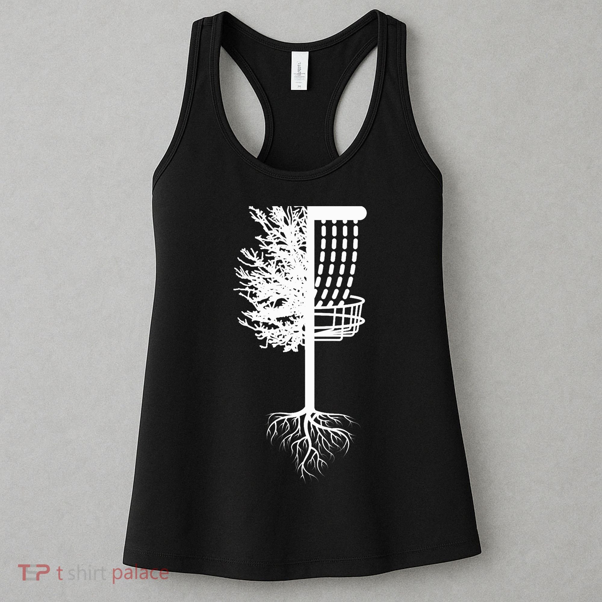Retro Disc Golf Basket Tree Frisbee Golf Matching Women's Tank Top