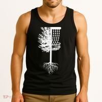 Retro Disc Golf Basket Tree Frisbee Golf Matching Tank Top thumb 3
