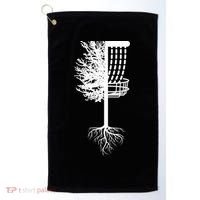 Retro Disc Golf Basket Tree Frisbee Golf Matching Golf Towel thumb 0