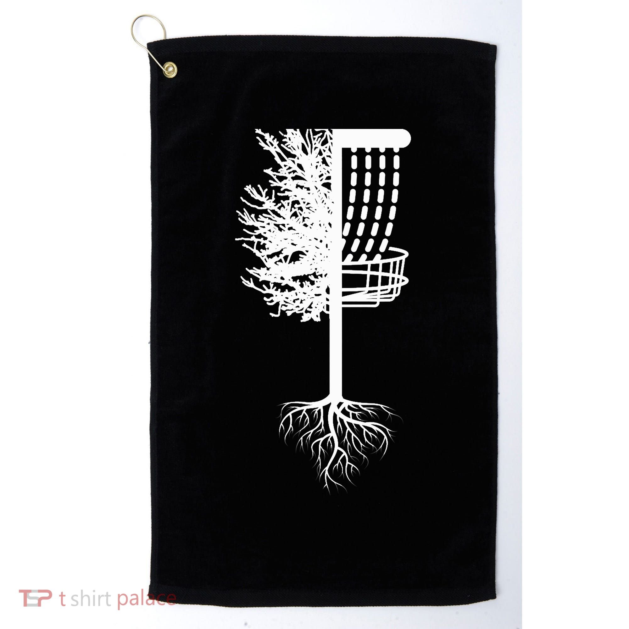 Retro Disc Golf Basket Tree Frisbee Golf Matching Golf Towel