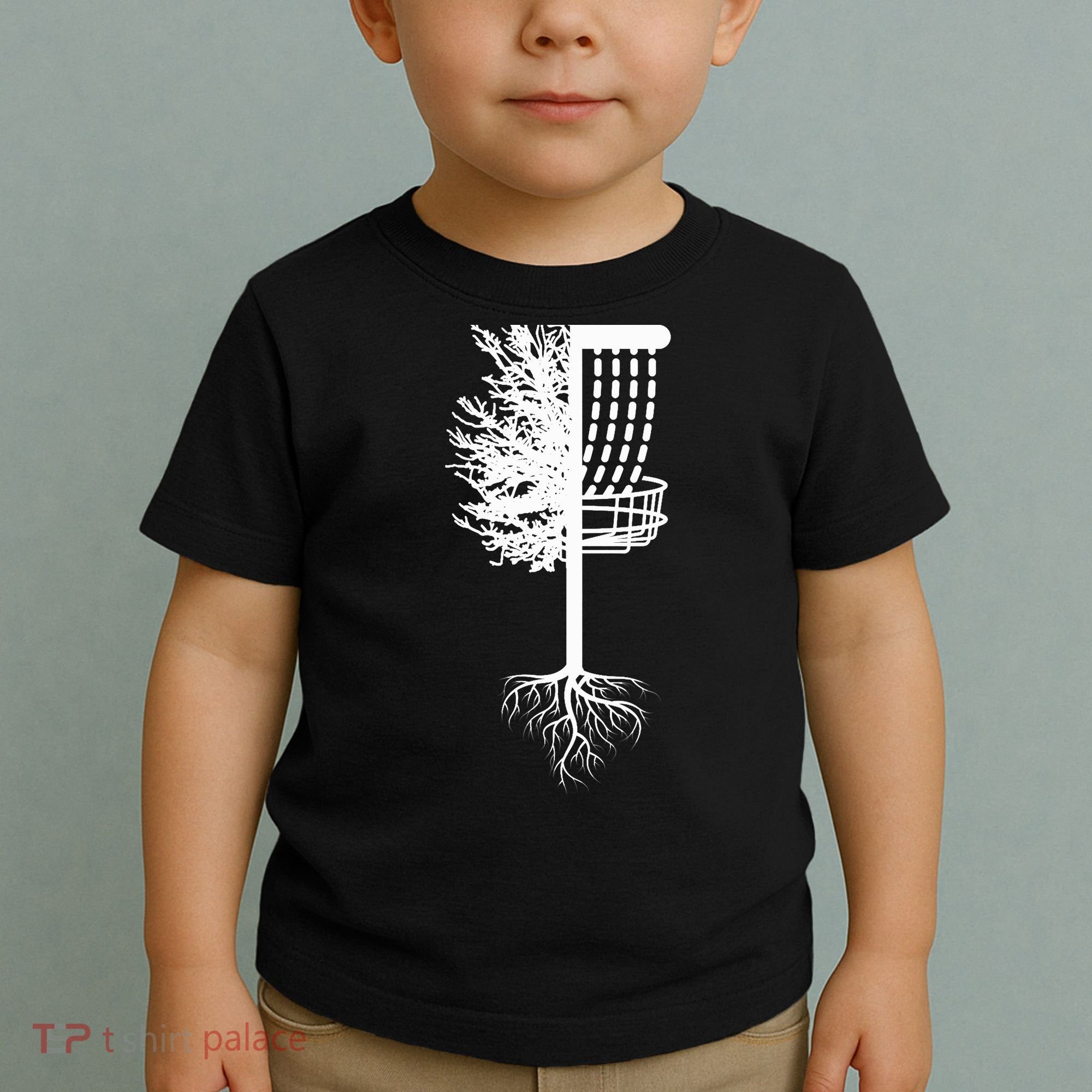 Retro Disc Golf Basket Tree Frisbee Golf Matching Toddler T-Shirt