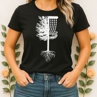 Retro Disc Golf Basket Tree Frisbee Golf Matching Women's T-Shirt thumb 2