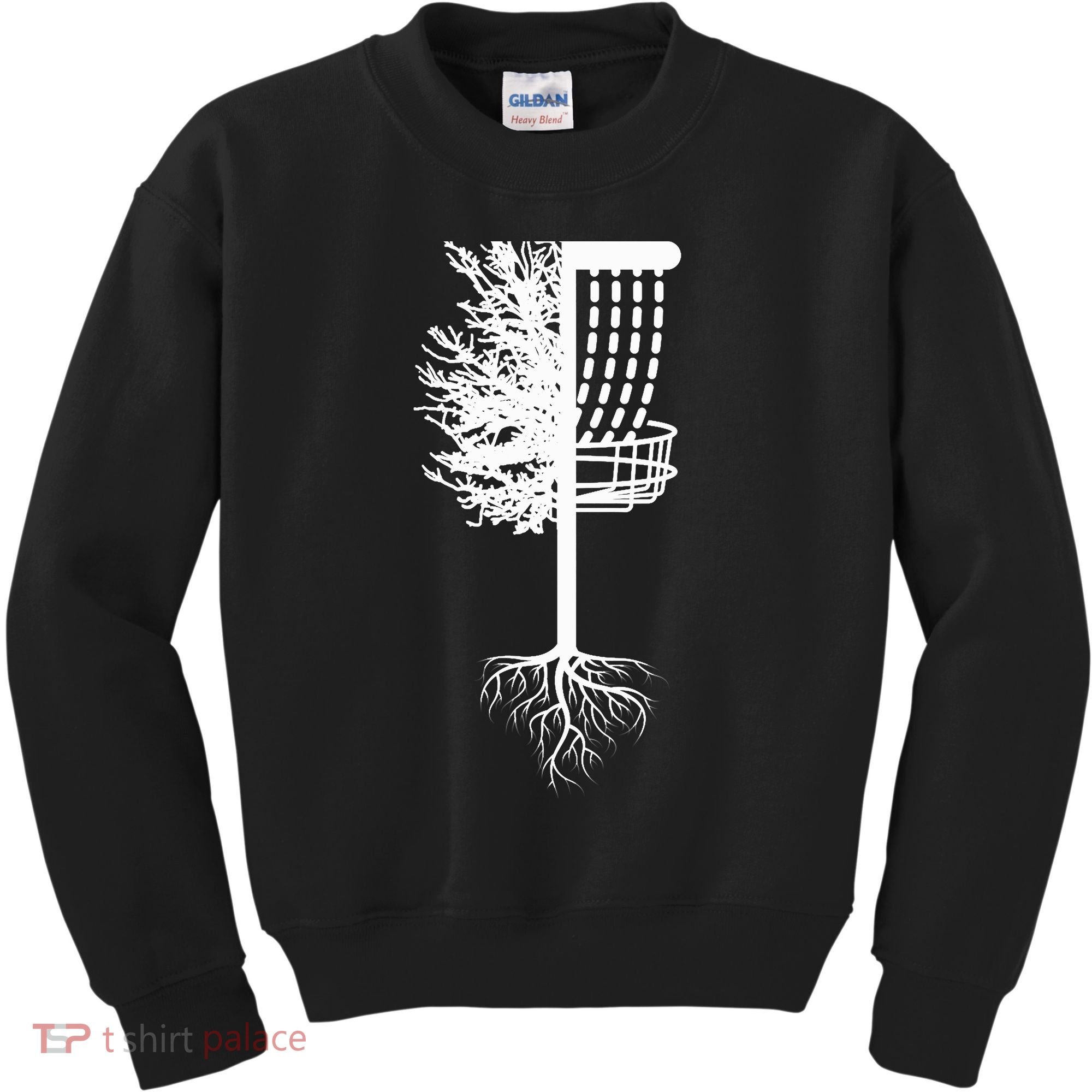 Retro Disc Golf Basket Tree Frisbee Golf Matching Kids Sweatshirt