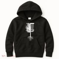 Retro Disc Golf Basket Tree Frisbee Golf Matching Kids Hoodie thumb 0