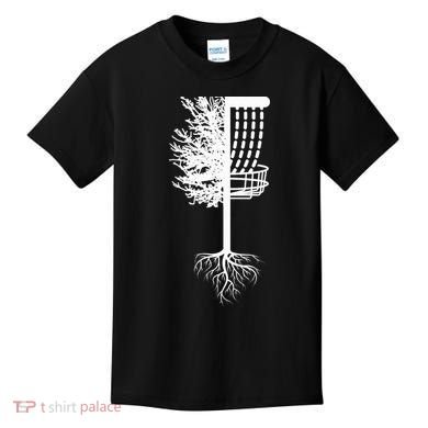 Retro Disc Golf Basket Tree Frisbee Golf Matching Kids T-Shirt