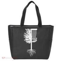 Retro Disc Golf Basket Tree Frisbee Golf Matching Tote Bag thumb 0