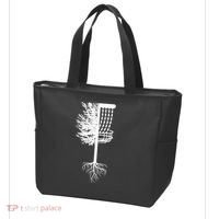Retro Disc Golf Basket Tree Frisbee Golf Matching Tote Bag thumb 3