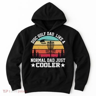 Retro Disc Golf Dad Like Normal Dad Just Cooler Frisbee Hoodie