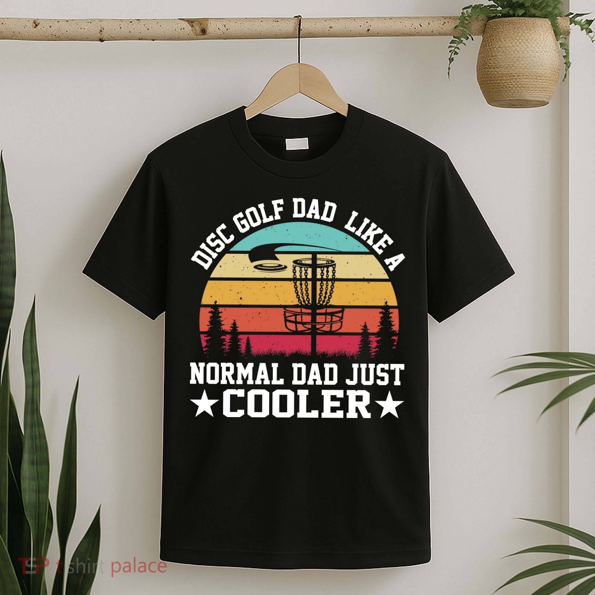Retro Disc Golf Dad Like Normal Dad Just Cooler Frisbee T-Shirt