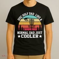 Retro Disc Golf Dad Like Normal Dad Just Cooler Frisbee T-Shirt thumb 3
