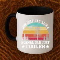 Retro Disc Golf Dad Like Normal Dad Just Cooler Frisbee Coffee Mug thumb 2