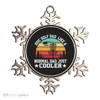 Retro Disc Golf Dad Like Normal Dad Just Cooler Frisbee Ornament