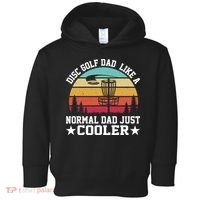 Retro Disc Golf Dad Like Normal Dad Just Cooler Frisbee Toddler Hoodie thumb 0