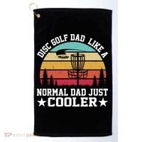 Retro Disc Golf Dad Like Normal Dad Just Cooler Frisbee Golf Towel thumb 0