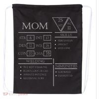 Roleplaying Dice Gamer Dragon Mom Stat Skills Wielding Drawstring Bag thumb 0
