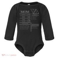 Roleplaying Dice Gamer Dragon Mom Stat Skills Wielding Baby Long Sleeve Bodysuit thumb 0