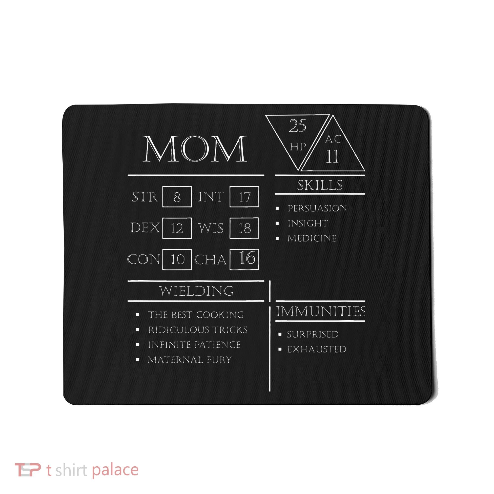 Roleplaying Dice Gamer Dragon Mom Stat Skills Wielding Mousepad