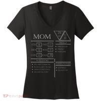 Roleplaying Dice Gamer Dragon Mom Stat Skills Wielding Women's V-Neck T-Shirt thumb 0