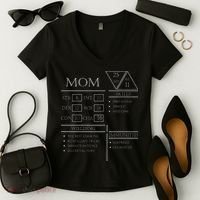 Roleplaying Dice Gamer Dragon Mom Stat Skills Wielding Women's V-Neck T-Shirt thumb 2