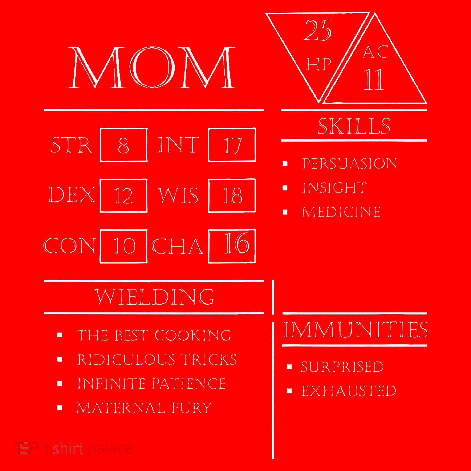 Roleplaying Dice Gamer Dragon Mom Stat Skills Wielding Santa Hat