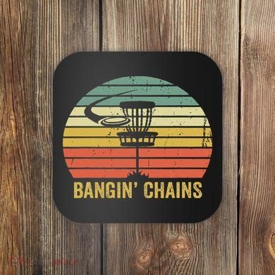 Retro Disc Golf Funny Frisbee Golf Vintage Disc Sport Gift Coaster