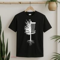 Retro Disc Golf Basket Tree Frisbee Golf Matching T-Shirt thumb 2