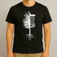Retro Disc Golf Basket Tree Frisbee Golf Matching T-Shirt thumb 3