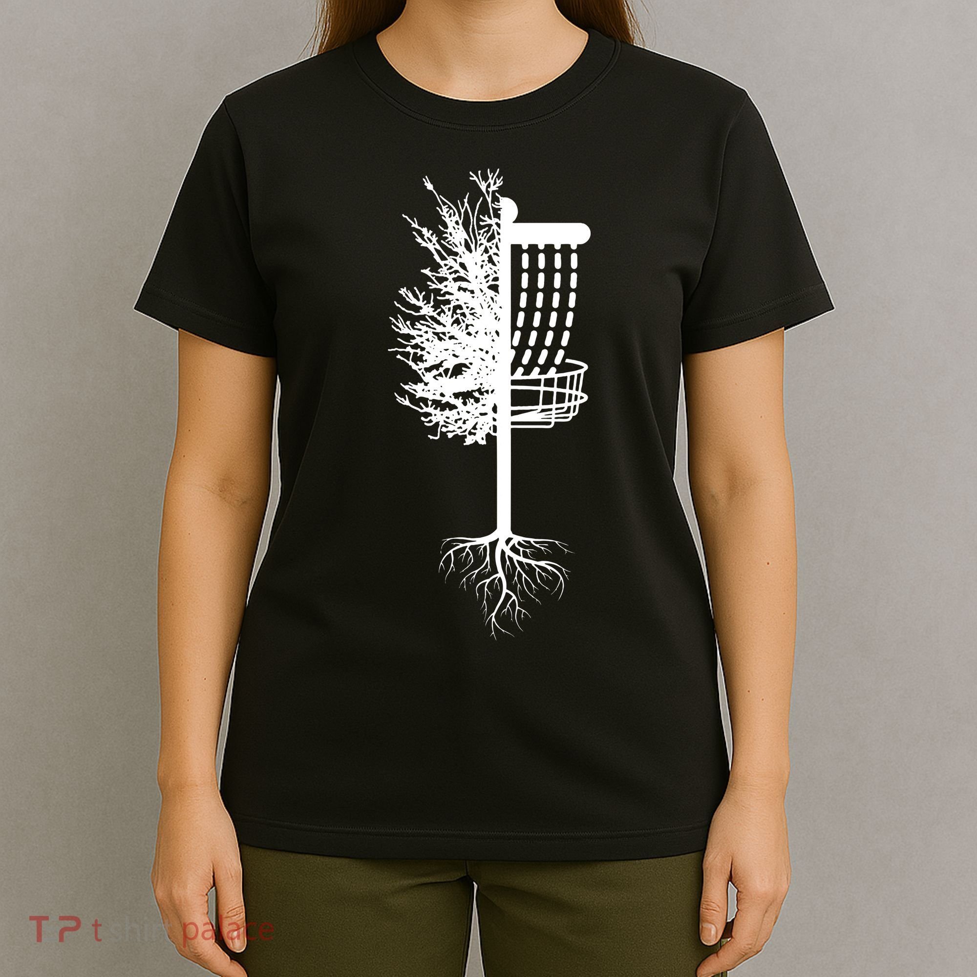 Retro Disc Golf Basket Tree Frisbee Golf Matching T-Shirt