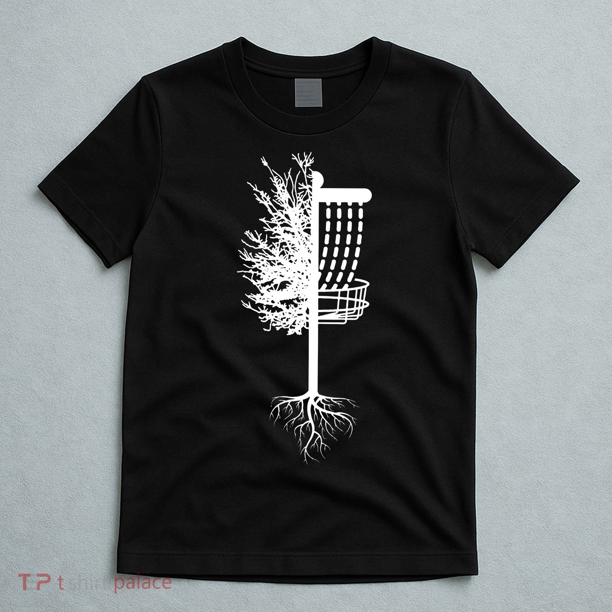Retro Disc Golf Basket Tree Frisbee Golf Matching T-Shirt