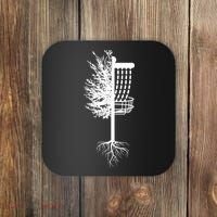 Retro Disc Golf Basket Tree Frisbee Golf Matching Coaster thumb 0