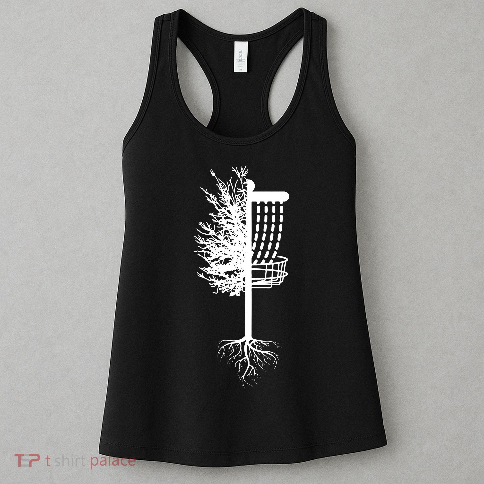 Retro Disc Golf Basket Tree Frisbee Golf Matching Women's Tank Top