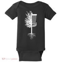 Retro Disc Golf Basket Tree Frisbee Golf Matching Baby Bodysuit thumb 0