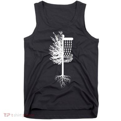 Retro Disc Golf Basket Tree Frisbee Golf Matching Tank Top