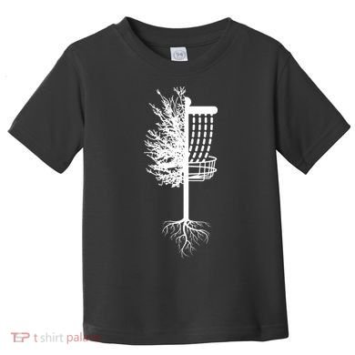 Retro Disc Golf Basket Tree Frisbee Golf Matching Toddler T-Shirt
