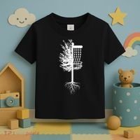 Retro Disc Golf Basket Tree Frisbee Golf Matching Toddler T-Shirt thumb 3